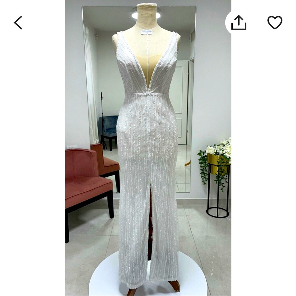 Beaded white dress